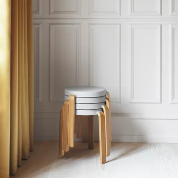 Tap rund skammel - Grå-eg, Ø41x43 cm - Normann Copenhagen