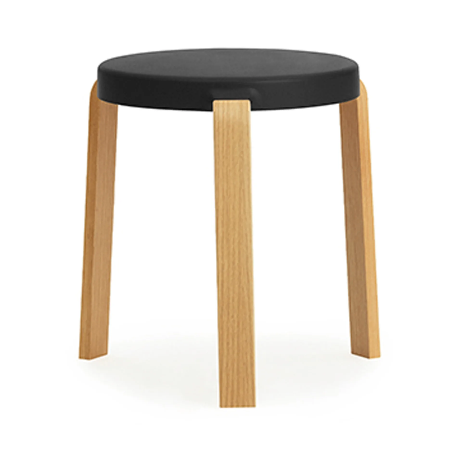 Tap rund skammel, Sort-eg, Ø41x43 cm Normann Copenhagen