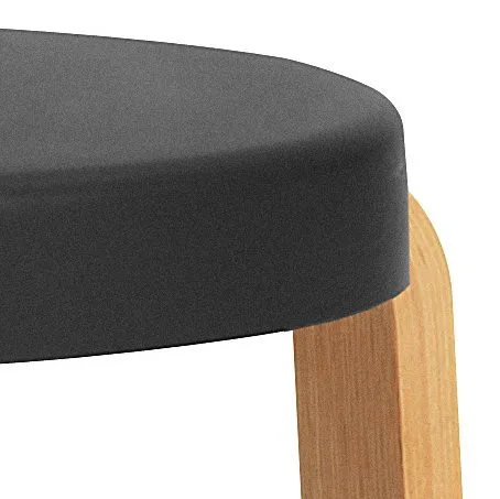 Tap rund skammel, Sort-eg, Ø41x43 cm Normann Copenhagen