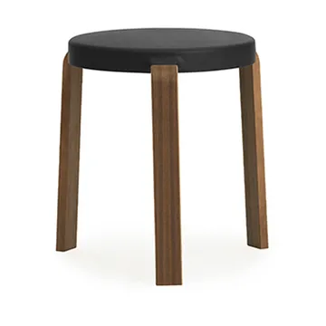 Tap taburet - black, ben i valnød - Normann Copenhagen