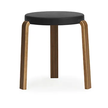 Tap taburet - black, ben i valnød - Normann Copenhagen