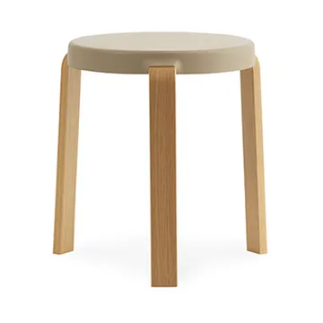 Tap taburet - sand, egetræsben - Normann Copenhagen