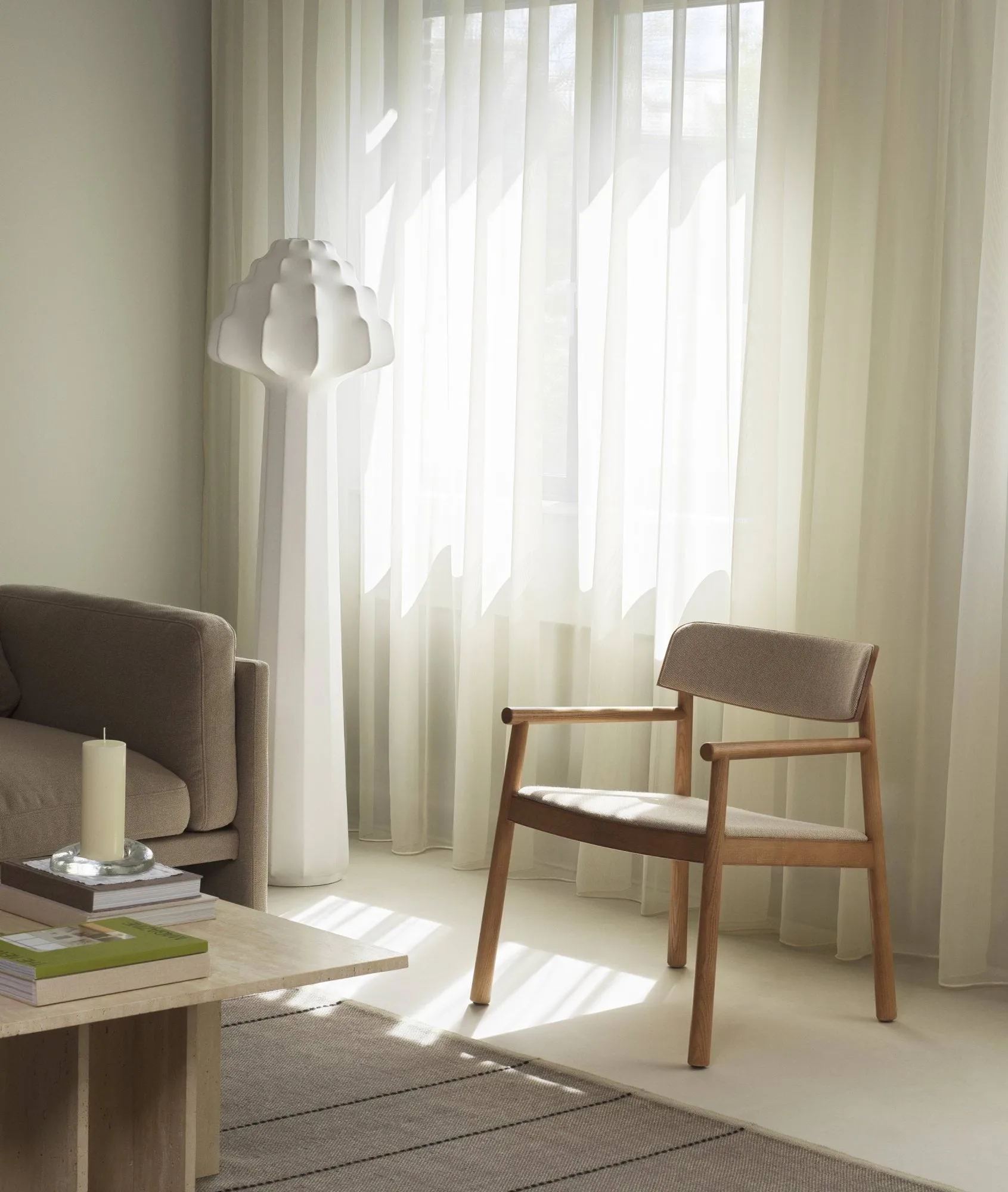 Timb lænestol, Tan ask-Hallingdal 220 Normann Copenhagen