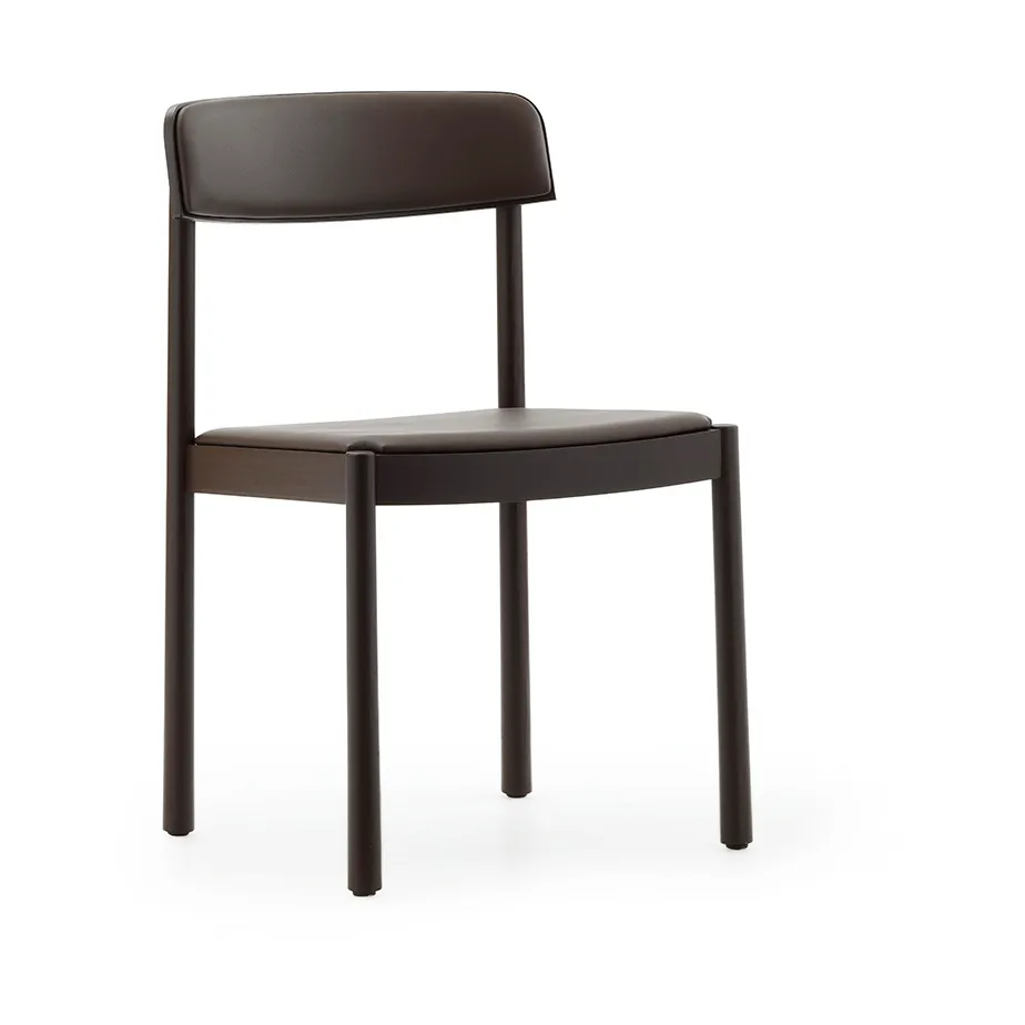 Timb stol, Brown ask-ultra leather chocolate Normann Copenhagen
