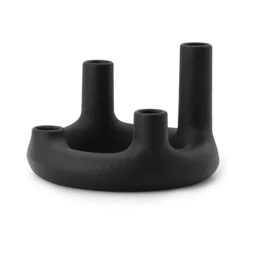Trin lysestage - Sort, Ø17,7x11,8 cm - Normann Copenhagen