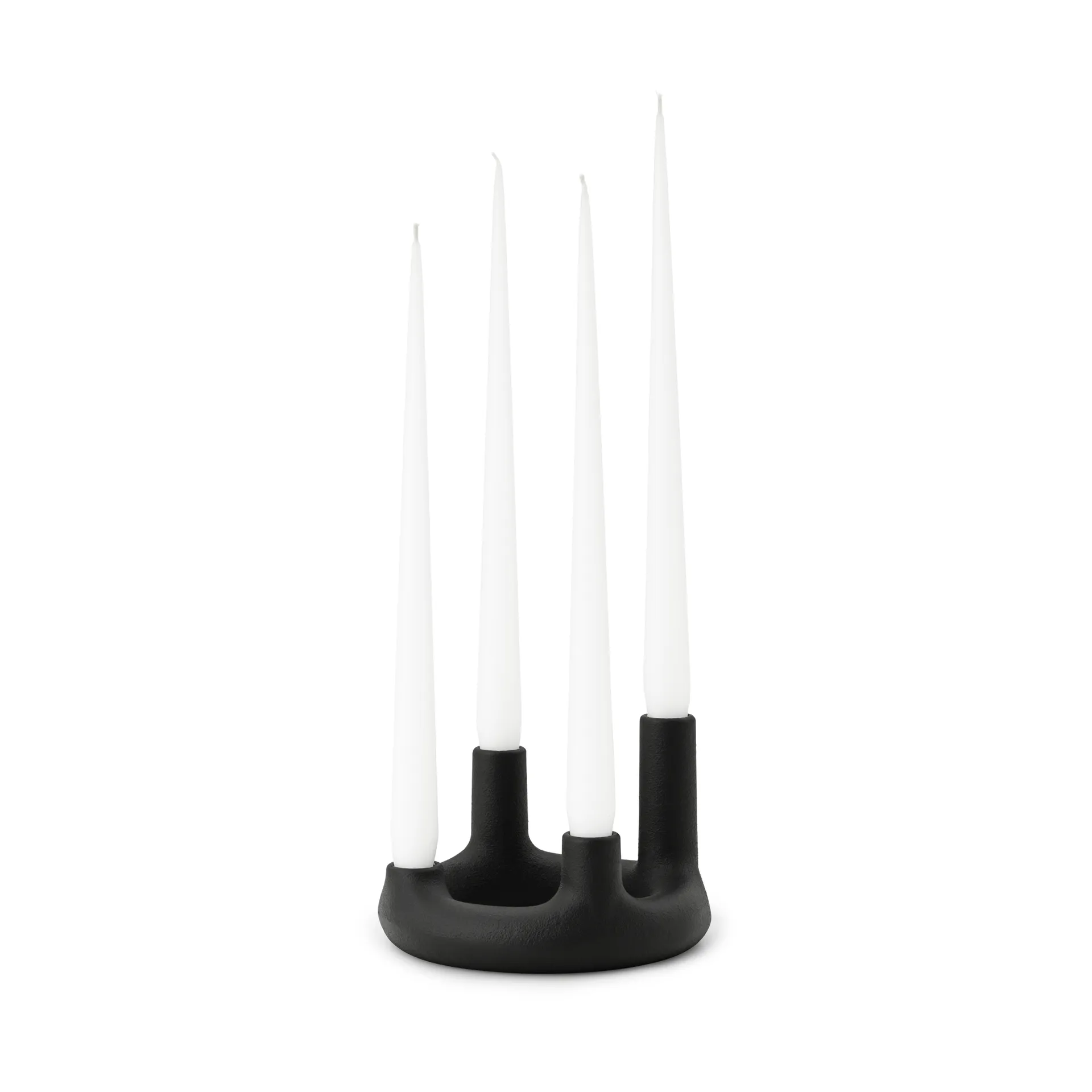 Trin lysestage, Sort, Ø17,7x11,8 cm Normann Copenhagen