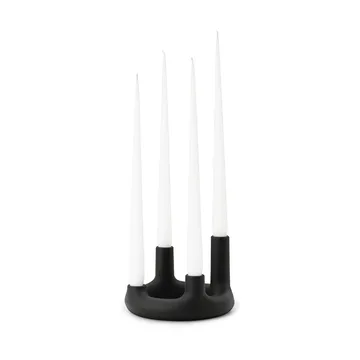 Trin lysestage - Sort, Ø17,7x11,8 cm - Normann Copenhagen