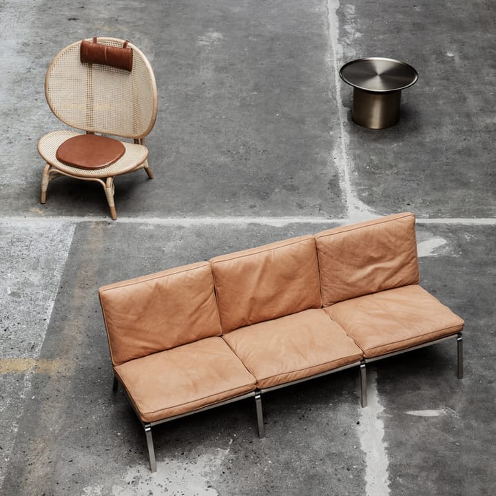 Nomad loungestol, Natur/Cognac læder NORR11