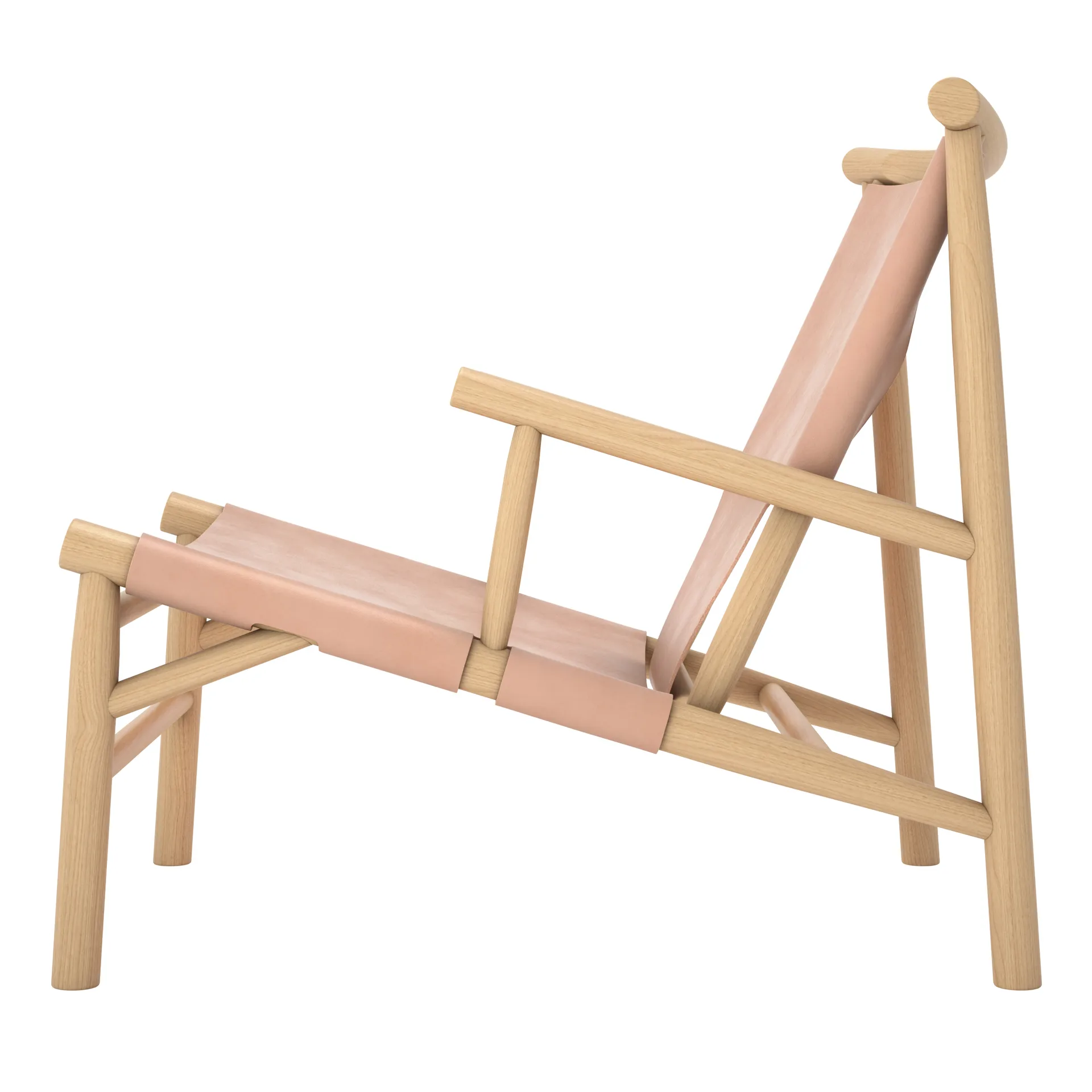 Samurai loungestol lædersæde eg, Natur NORR11