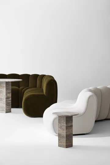 Soho sidebord - Silver travertin, Ø40x50 cm - NORR11