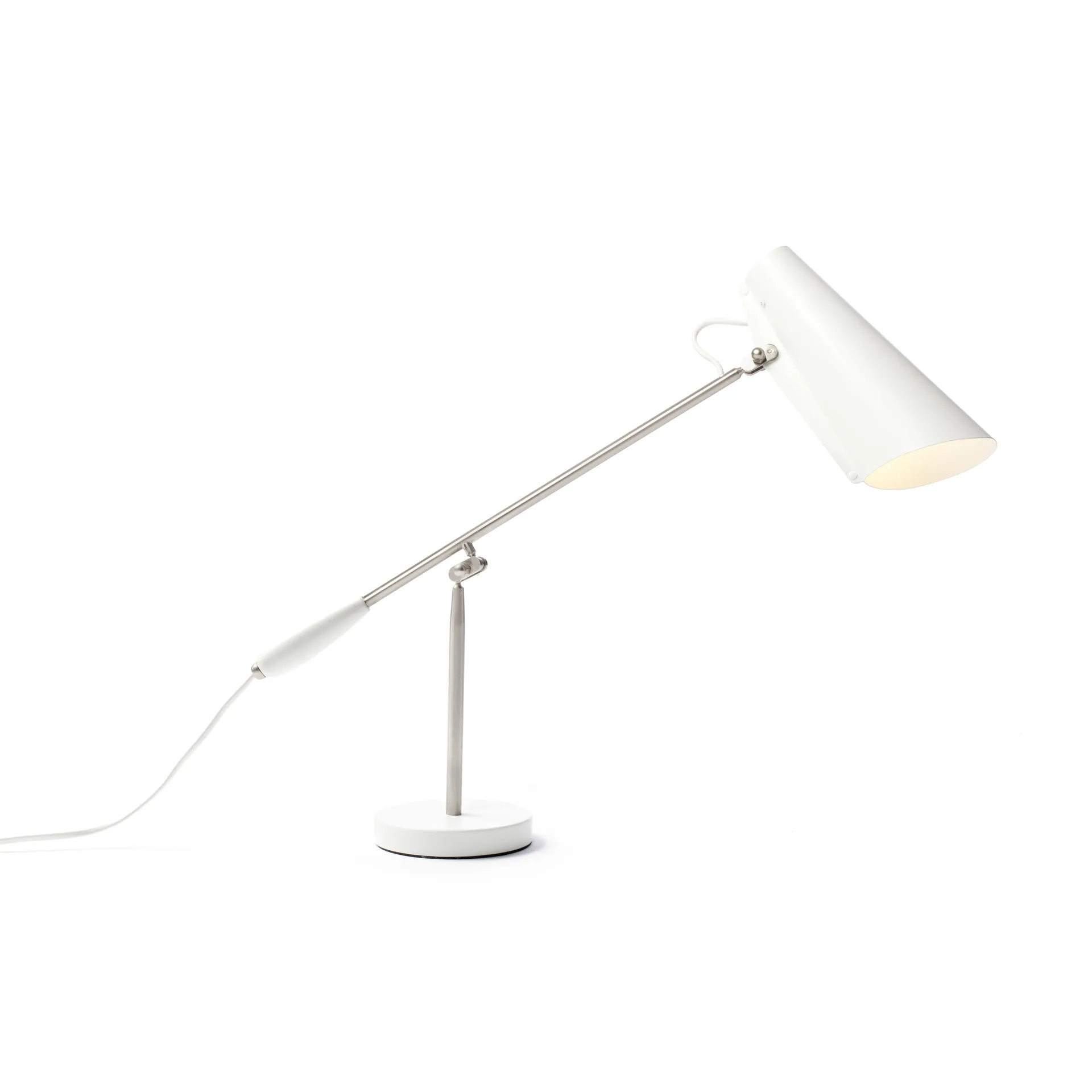 Birdy bordlampe, Hvid-metallic Northern