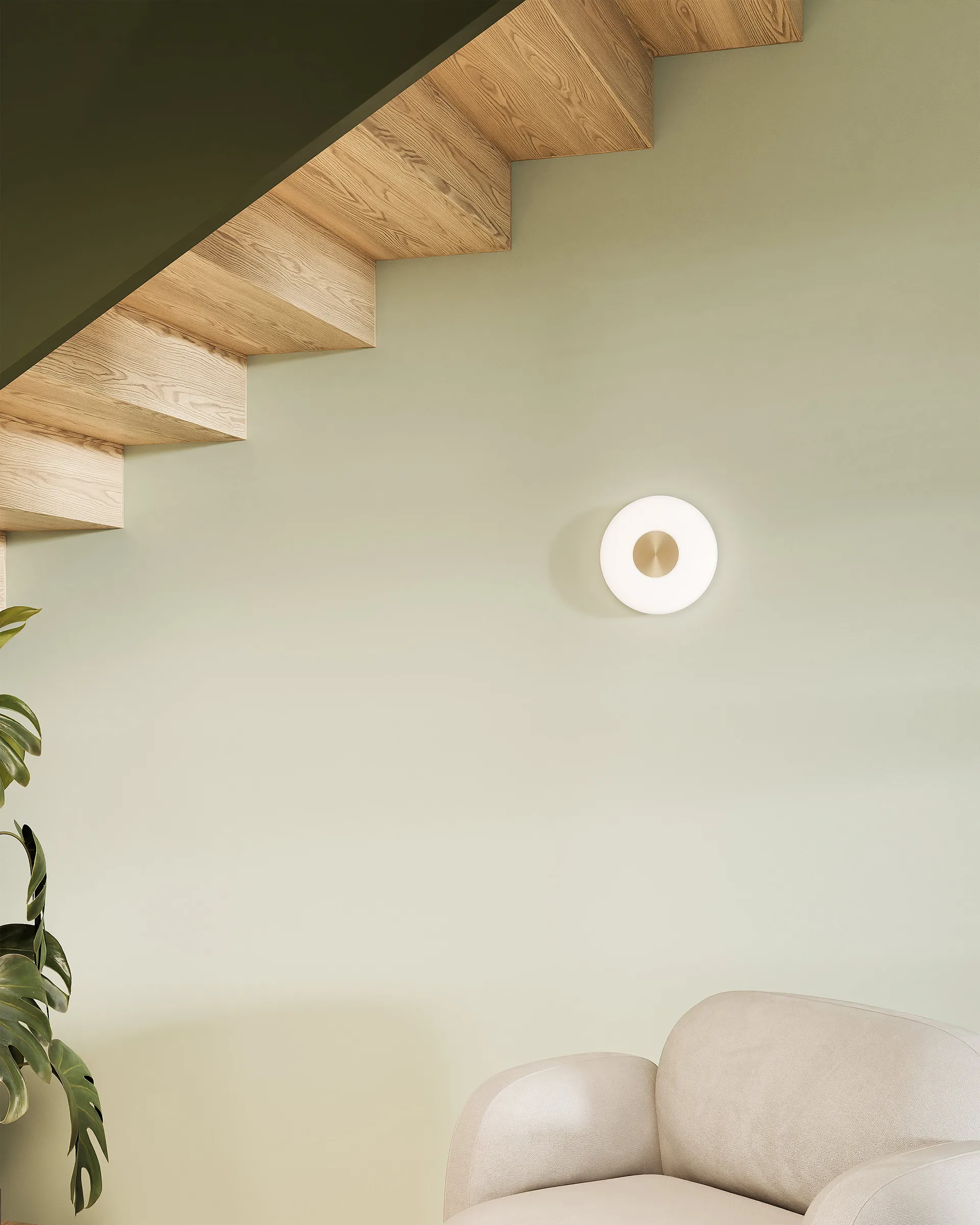 Glint væglampe Ø25 cm, Opalglas hvid Northern