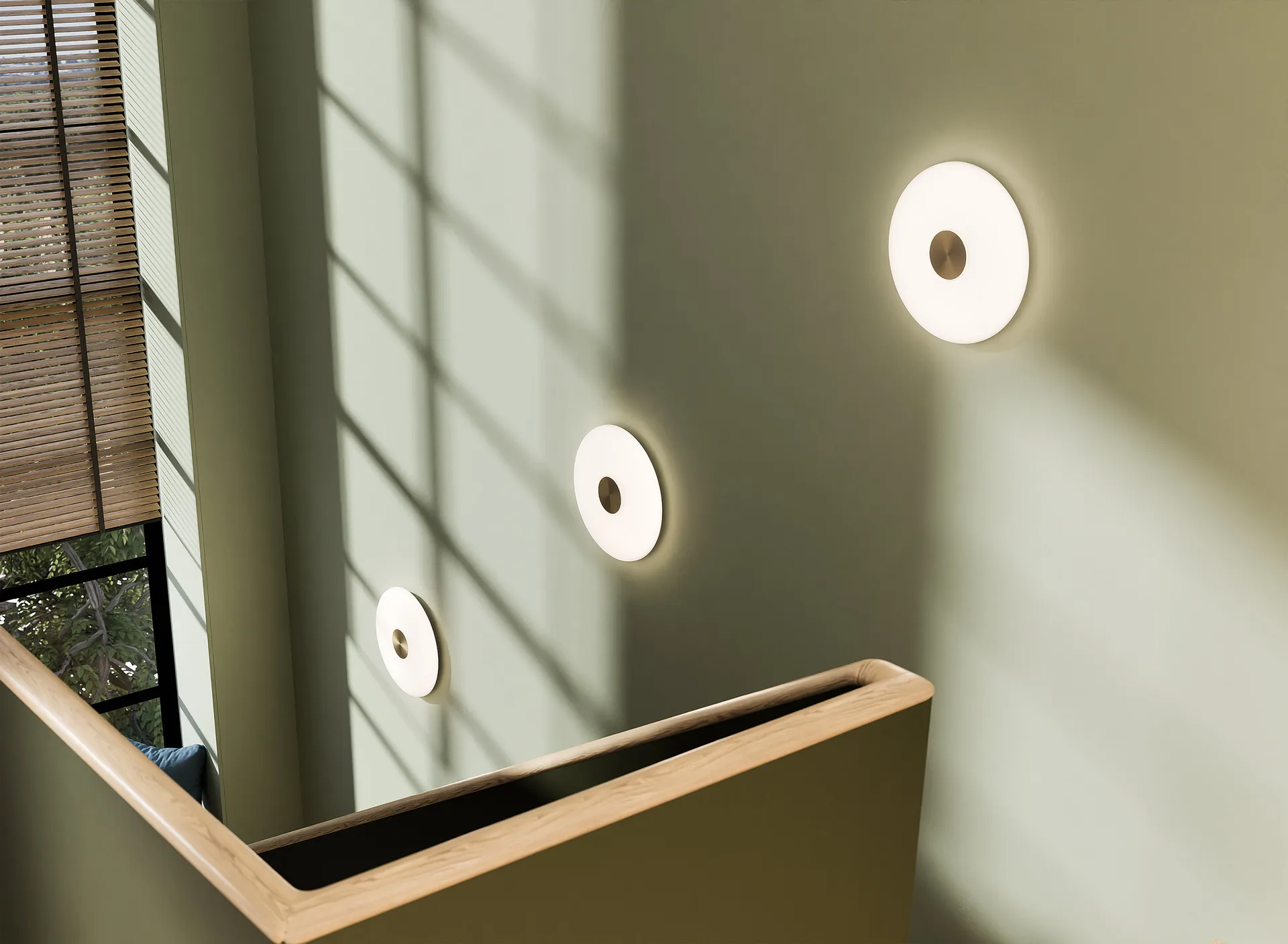 Glint væglampe Ø36 cm, Opalglas hvid Northern