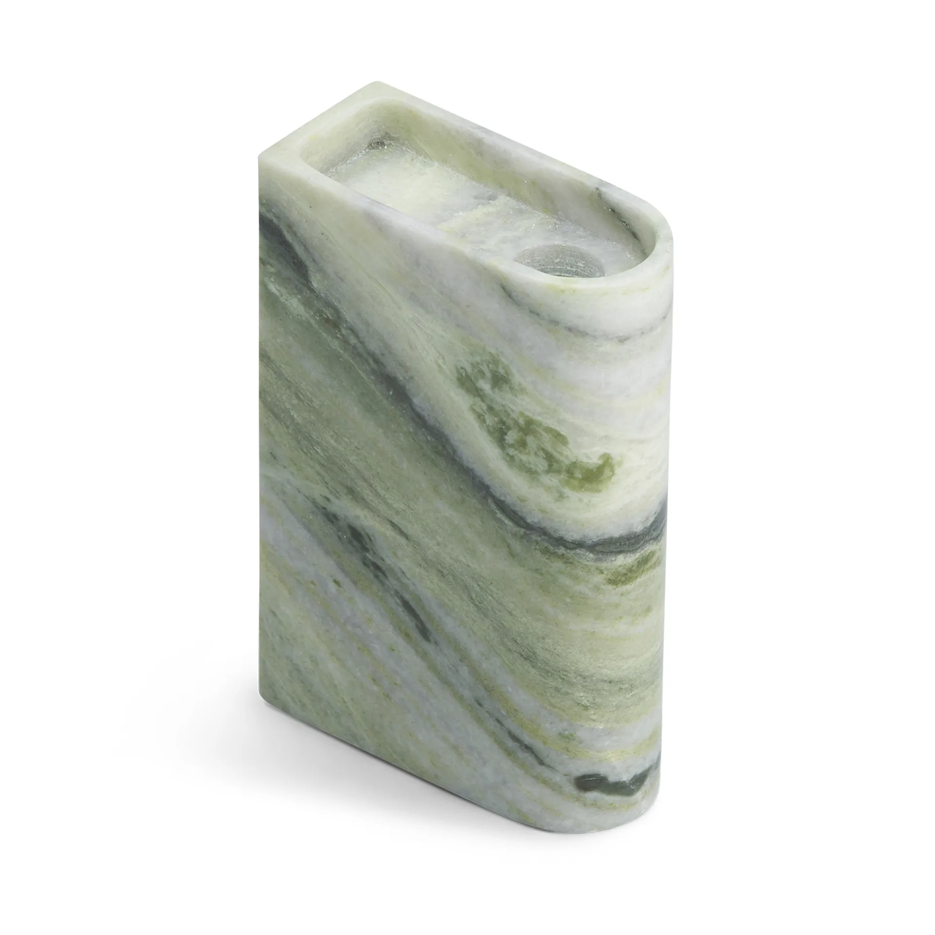 Monolith lysholder medium, Mixed green marble Northern