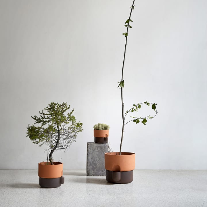 Oasis selvvandende krukke medium Ø20,5 cm, Terrakotta/Mørkebrun Northern