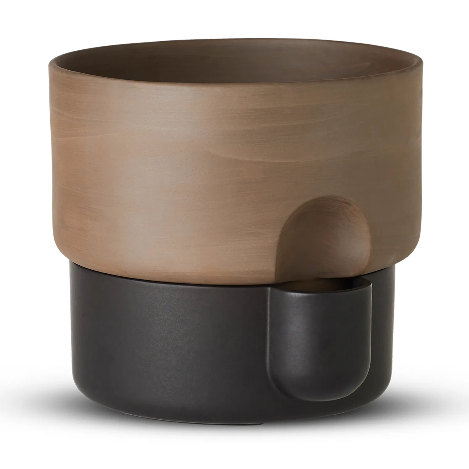 Oasis selvvandende urtepotte stor Ø27.5 cm, Mørkebrun Northern