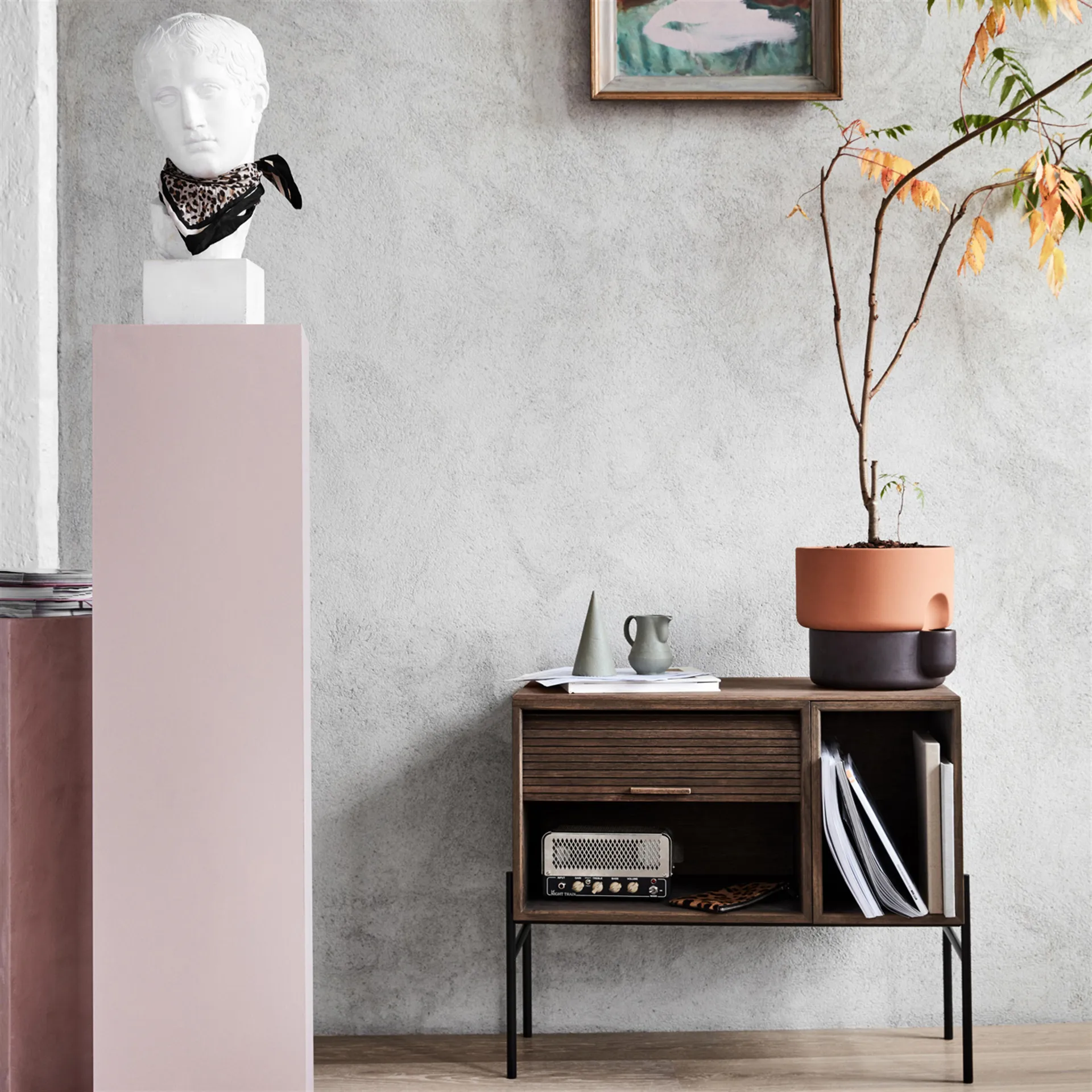 Oasis selvvandende urtepotte stor Ø27.5 cm, Mørkebrun Northern