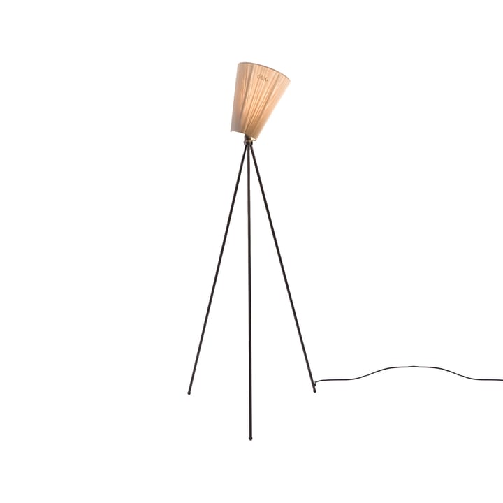Oslo Wood gulvlampe, beige, mat sort understel Northern