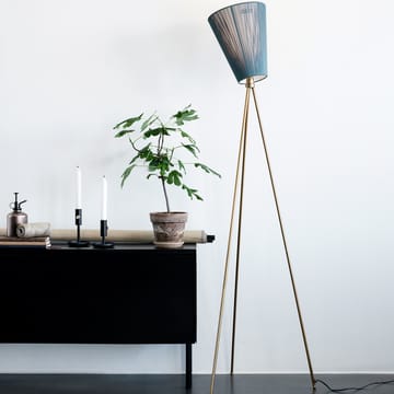 Oslo Wood gulvlampe - black, gyldent stel - Northern