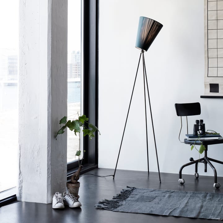 Oslo Wood gulvlampe skærm, Sort Northern