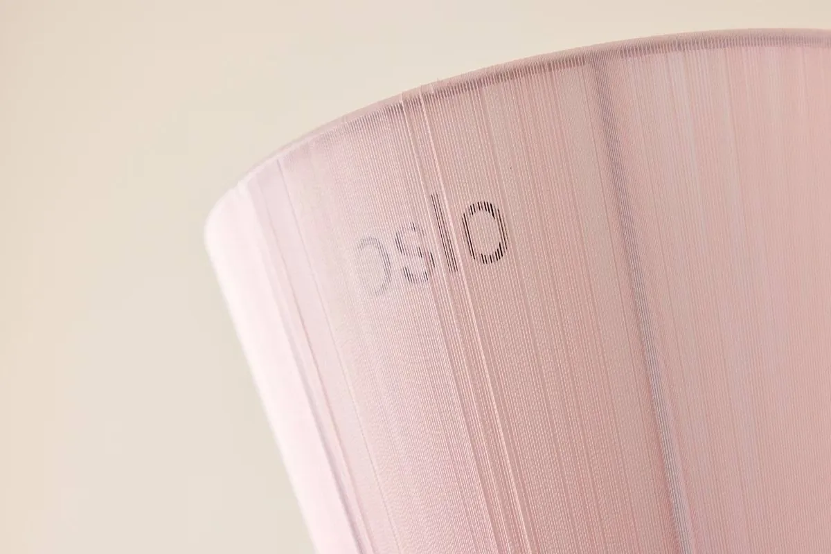 Oslo wood lampeskærm til gulvlampe limited edition, Muted pink Northern