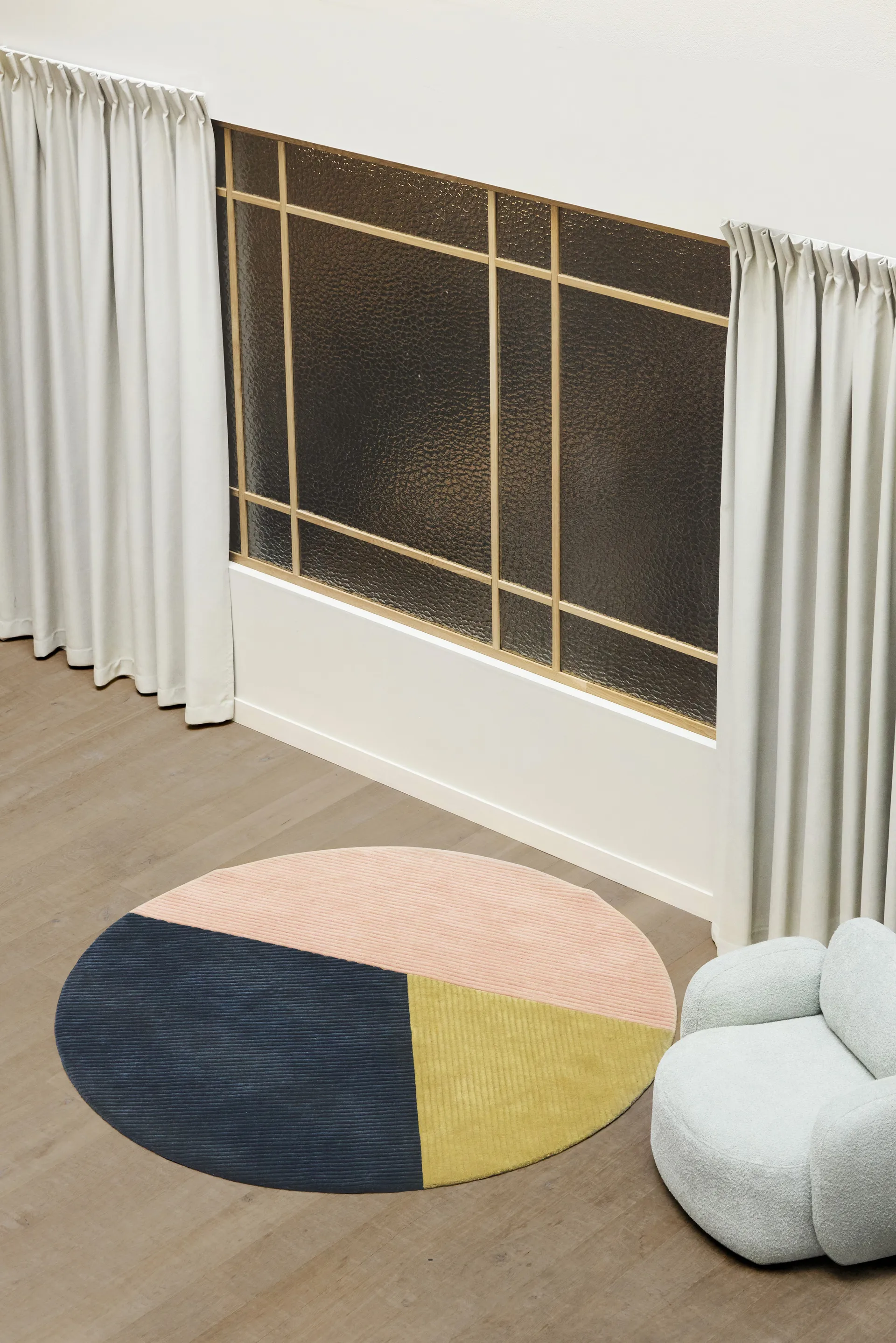 Row tæppe rundt Ø200 cm, Trio Northern