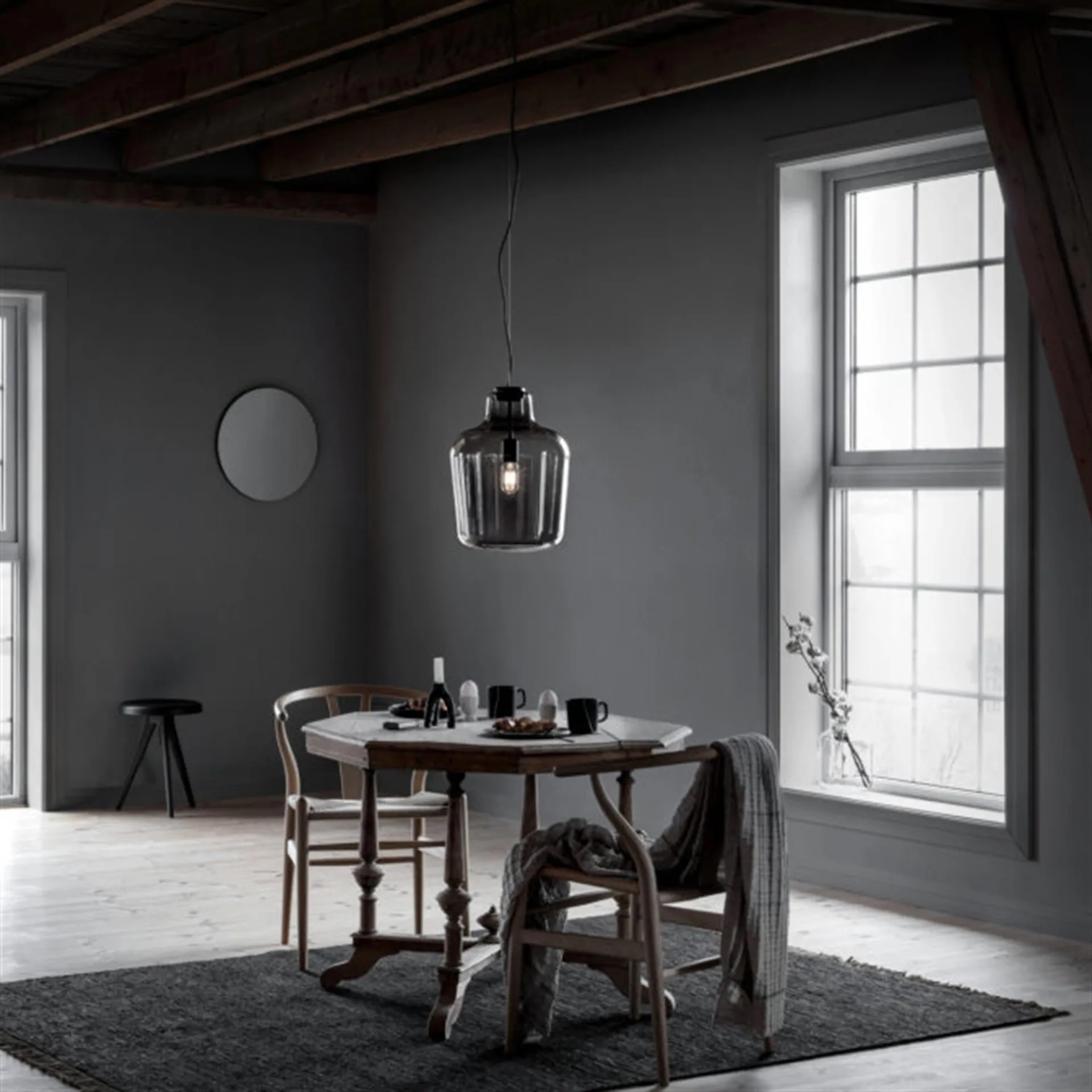 Say my name loftlampe, smoked grey glossy (grå blank) Northern