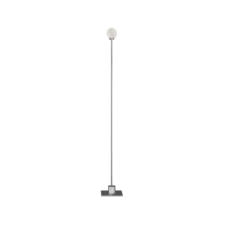 Snowball gulvlampe, steel, hvidt opalglas Northern