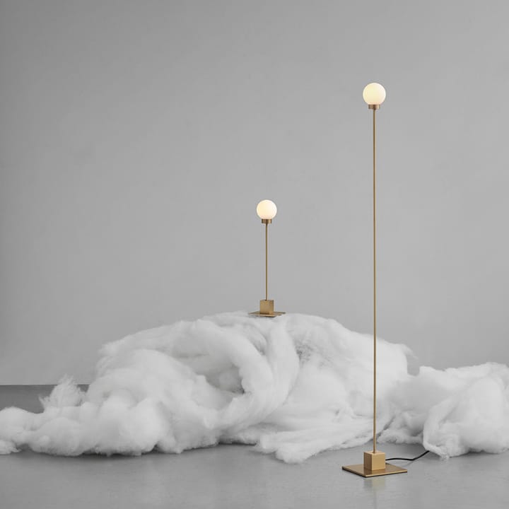 Snowball gulvlampe, white, hvidt opalglas Northern