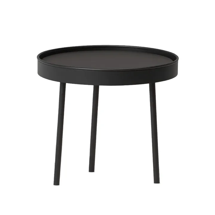 Stilk sofabord sort lille Ø34 cm H:34 cm - Northern
