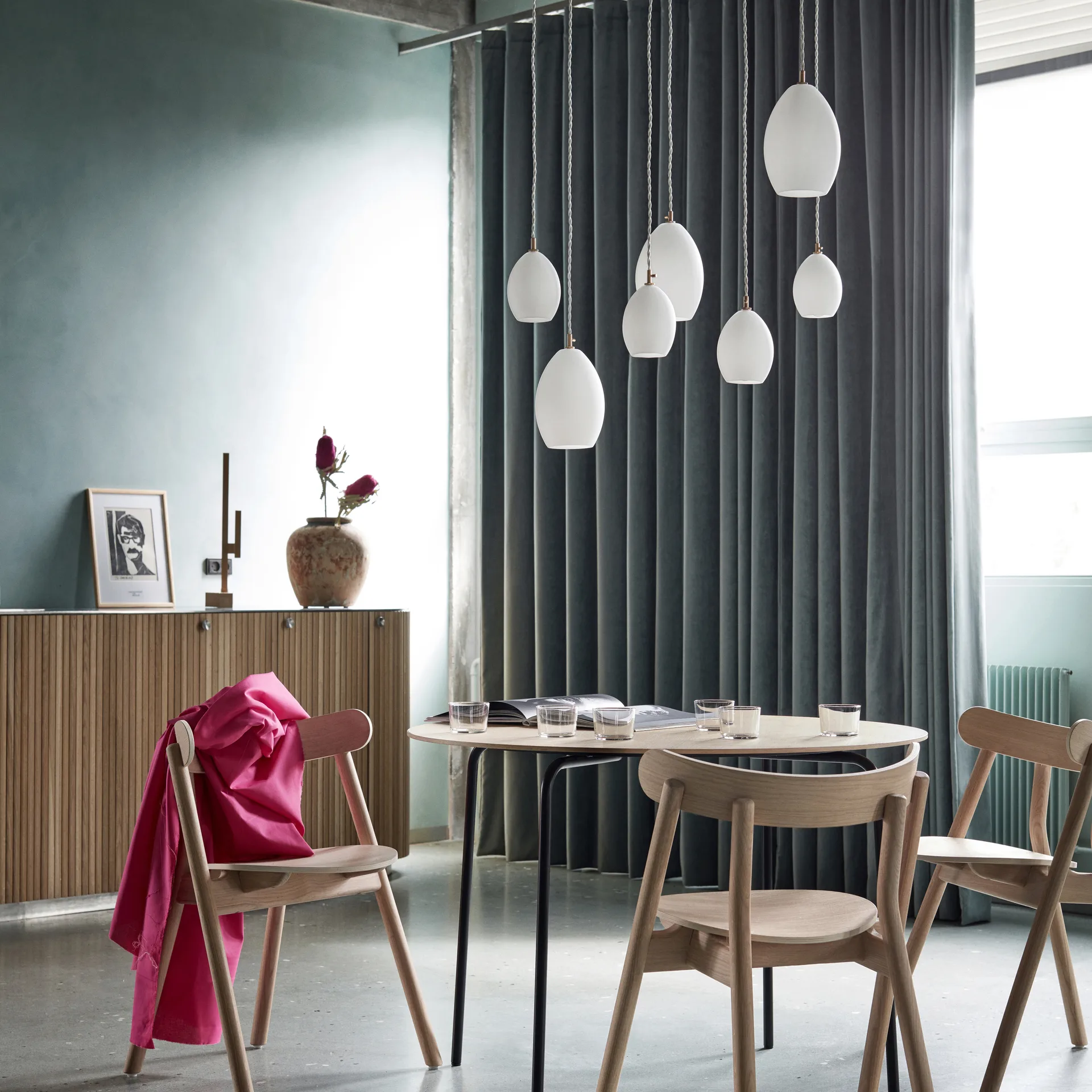 Unika loftslampe hvid, Stor Northern