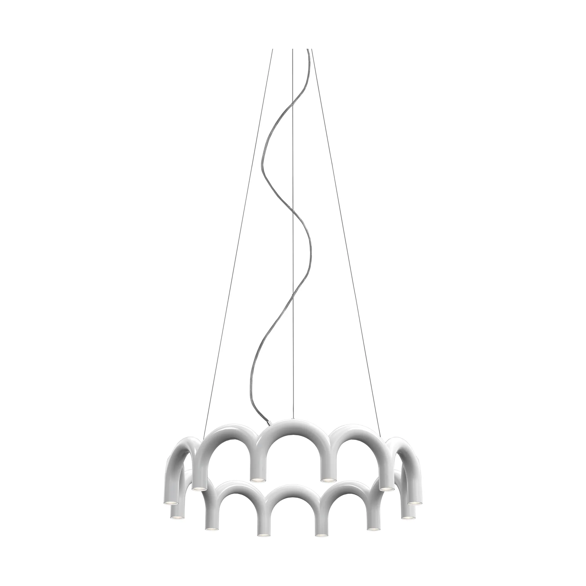 Arch circle pendel Ø76 cm, Hvid, Ø98 cm Oblure