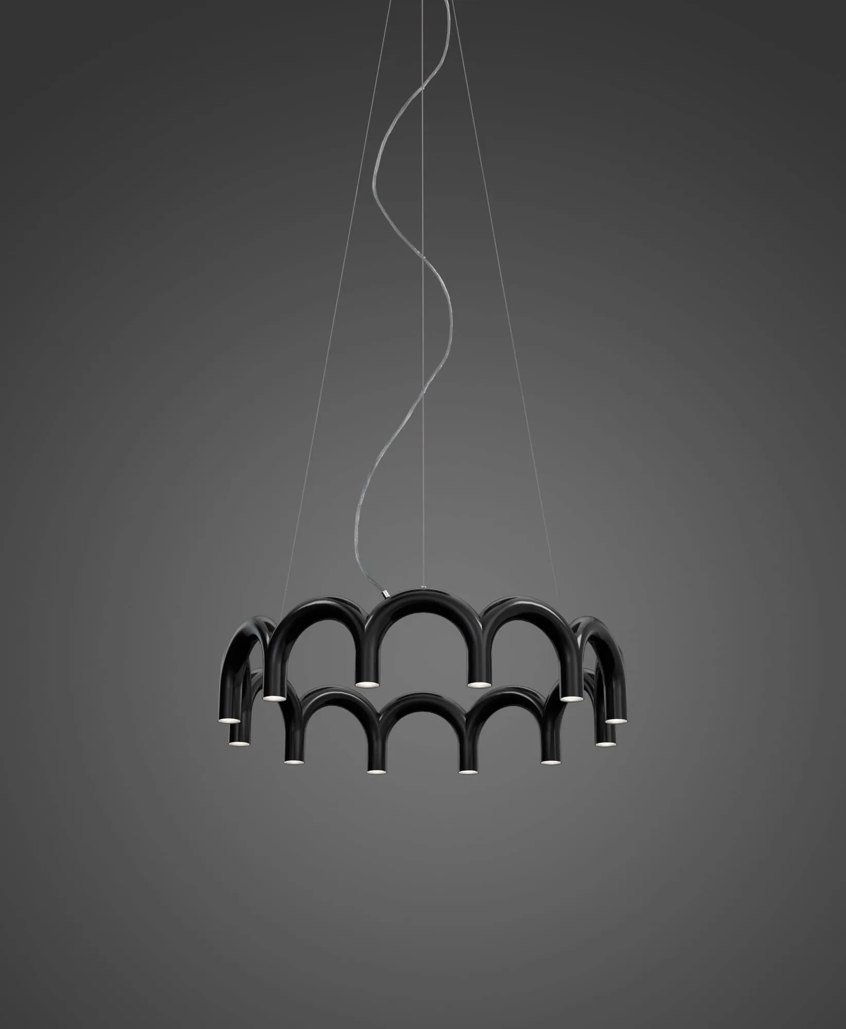 Arch circle pendel Ø76 cm, Sort, Ø98 cm Oblure