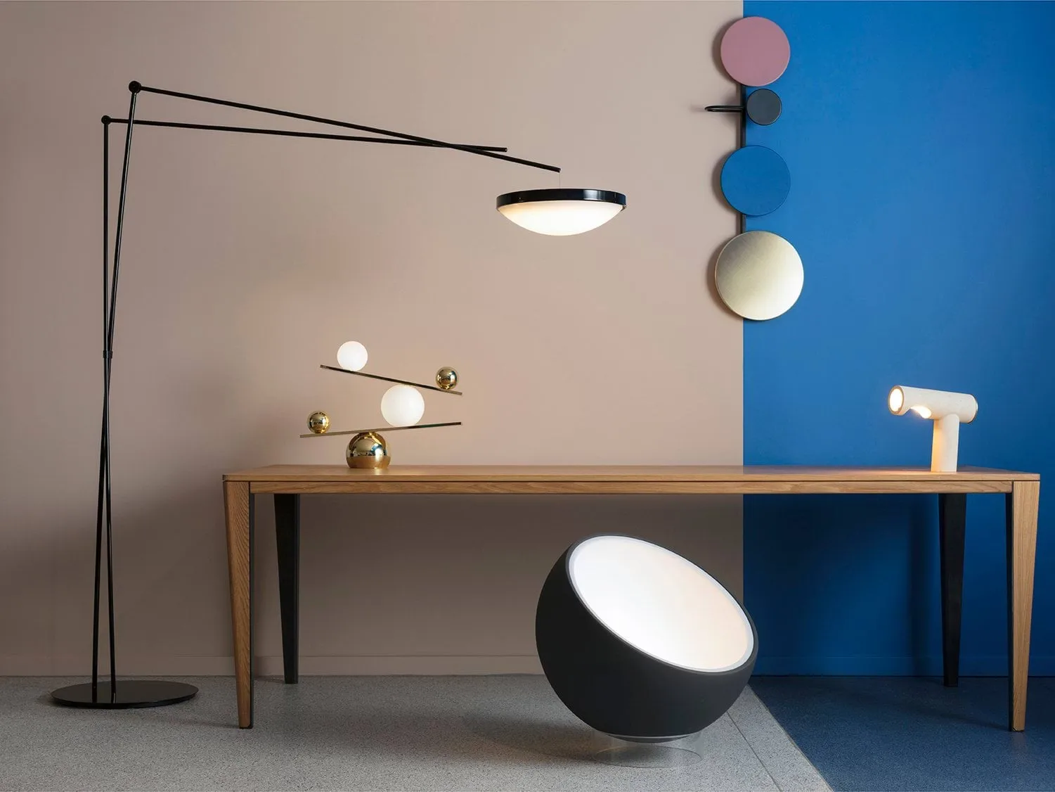 Balance bordlampe, Messing, v2 Oblure