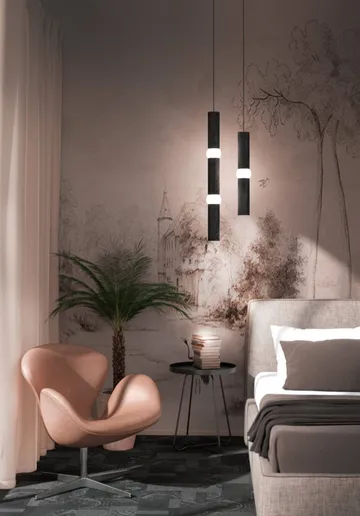 Lightbone pendel - Medium 53,8 cm, black oak - Oblure