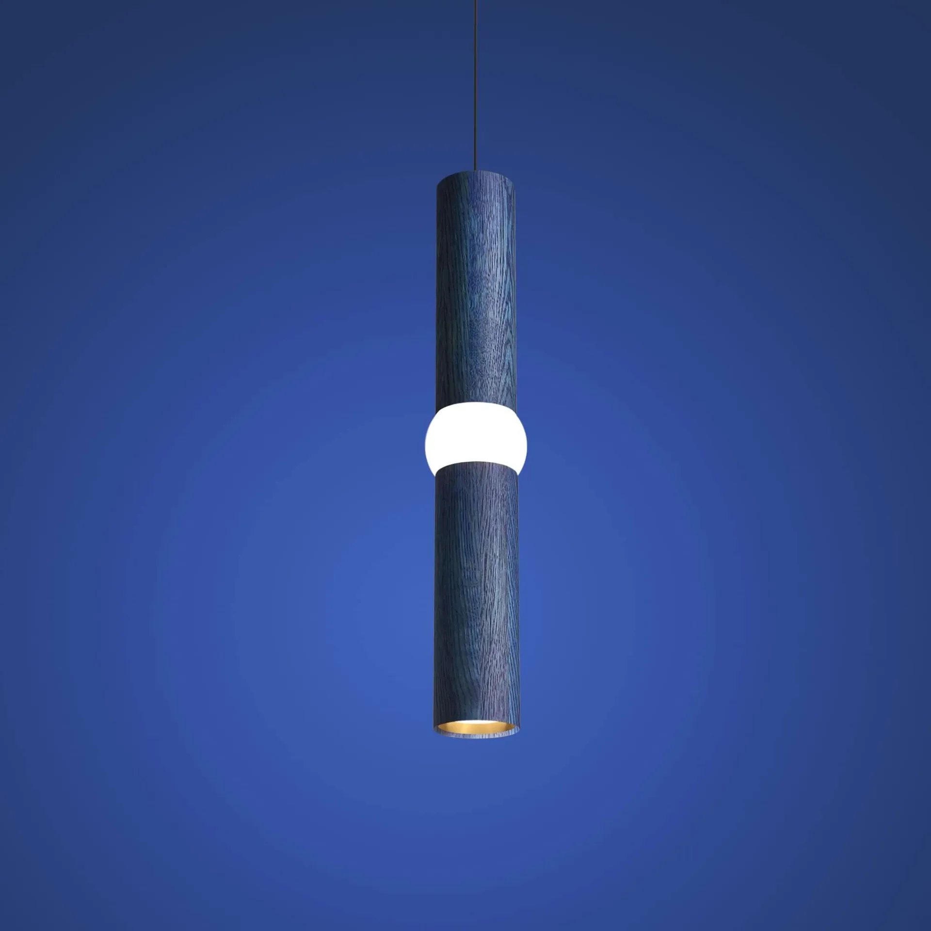 Lightbone pendel, Medium 53,8 cm, blue oak Oblure