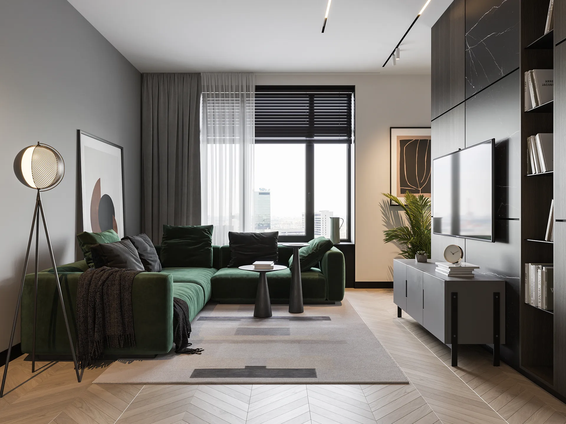 Mondo gulvlampe 153 cm, Black Oblure