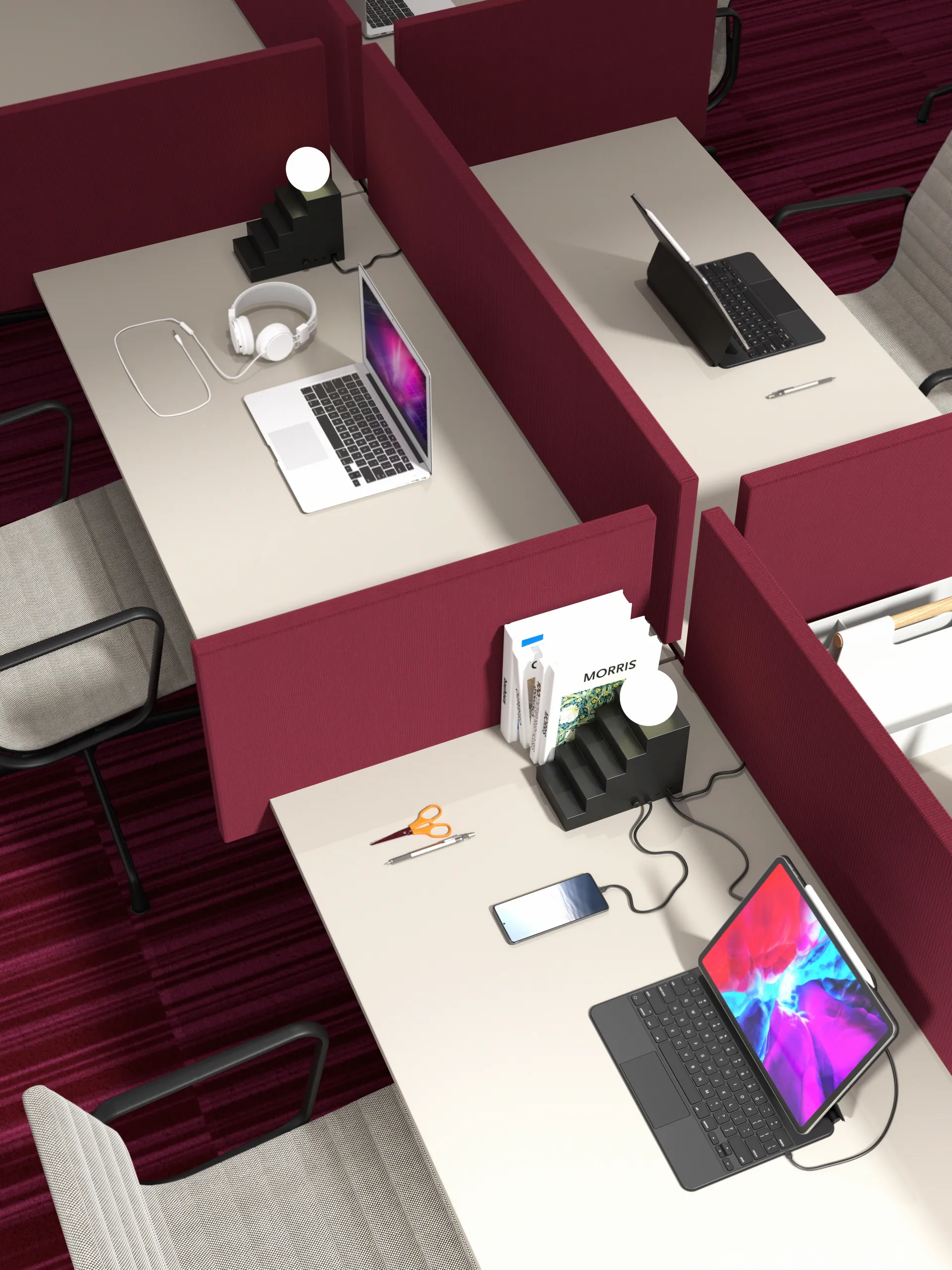 Stair bordlampe, Velvet black Oblure