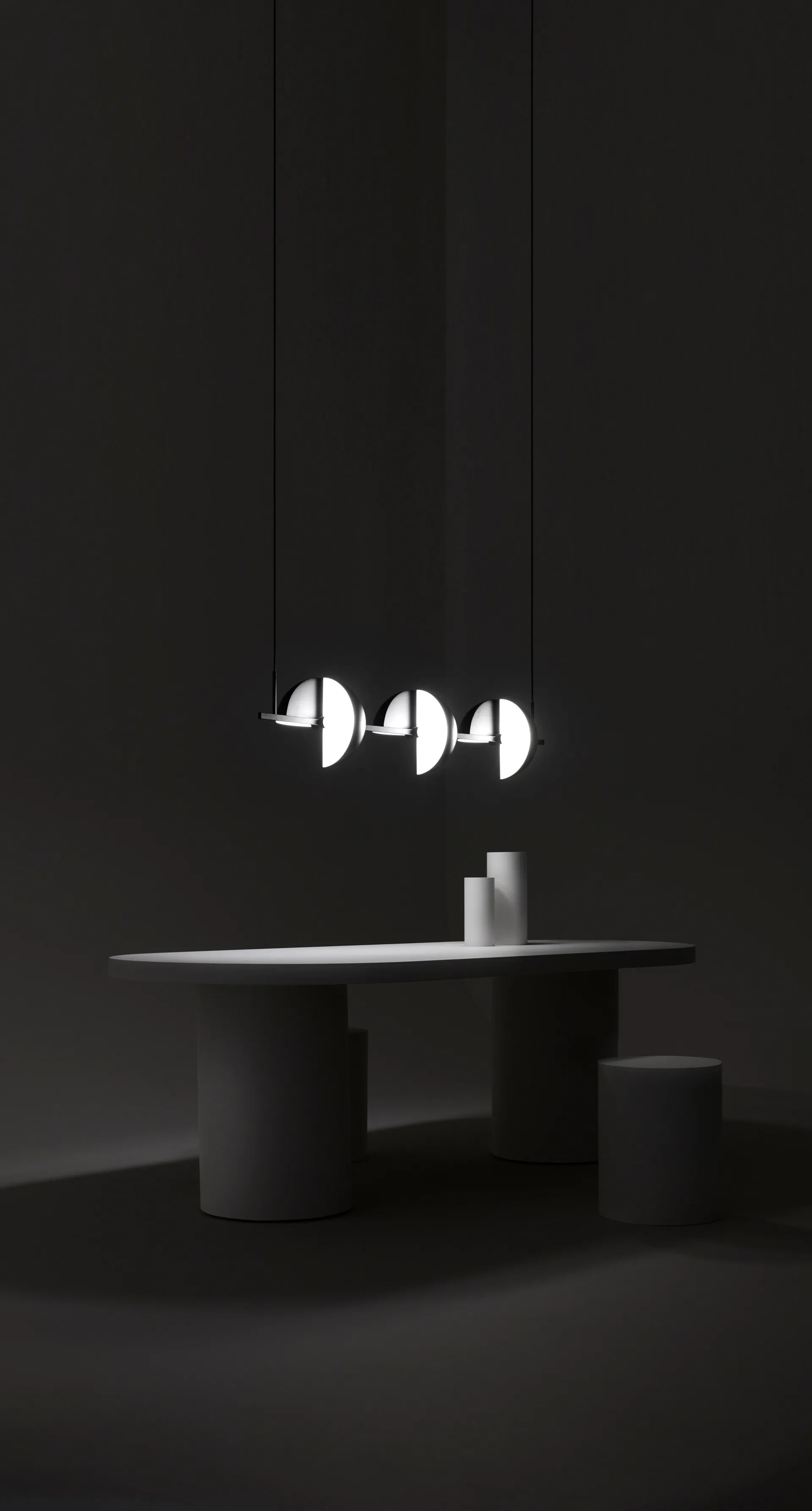 Trapeze triplette pendel 140 cm, Black Oblure