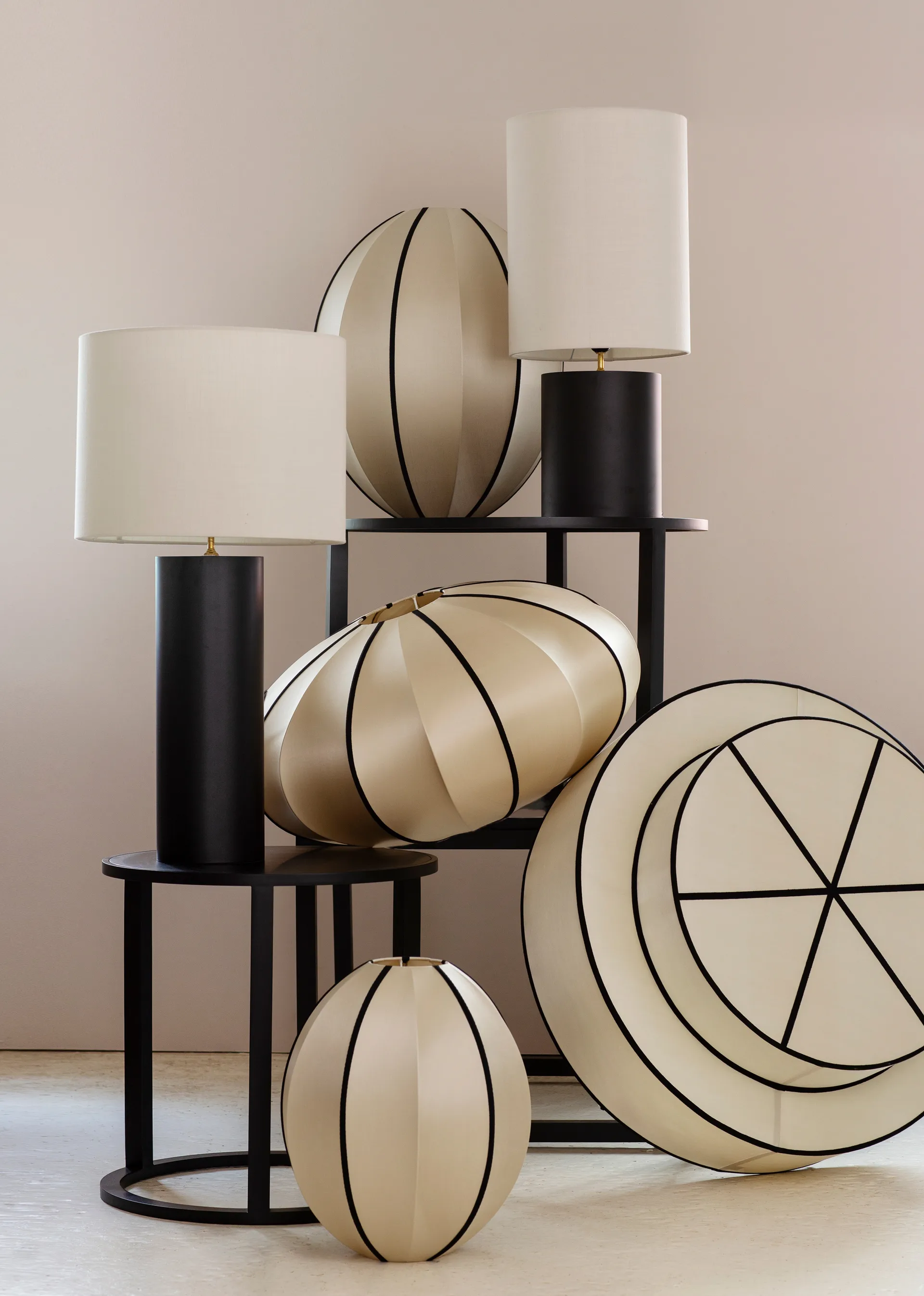 Indochina Classic Oval S lampeskærm, Kit-black Oi Soi Oi