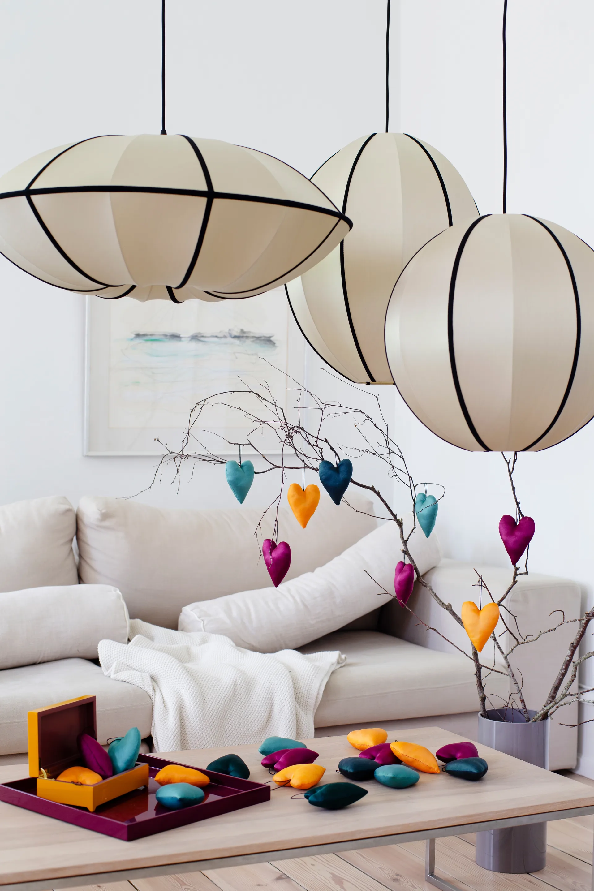 Indochina Classic Round XL lampeskærm, Kit-black Oi Soi Oi