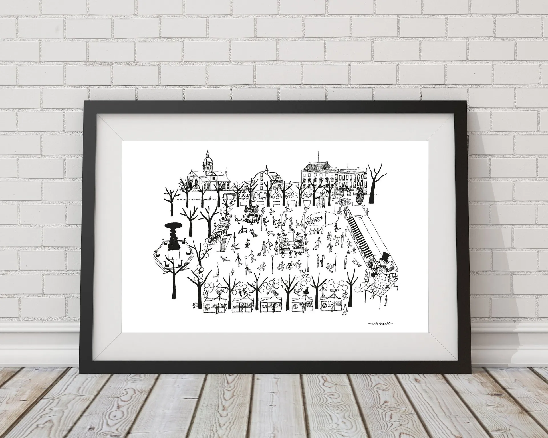 Kungsträdgården plakat, 50 x 70 cm Olle Eksell