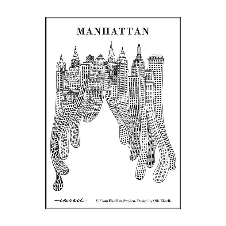 Manhattan plakat, 50 x 70 cm Olle Eksell