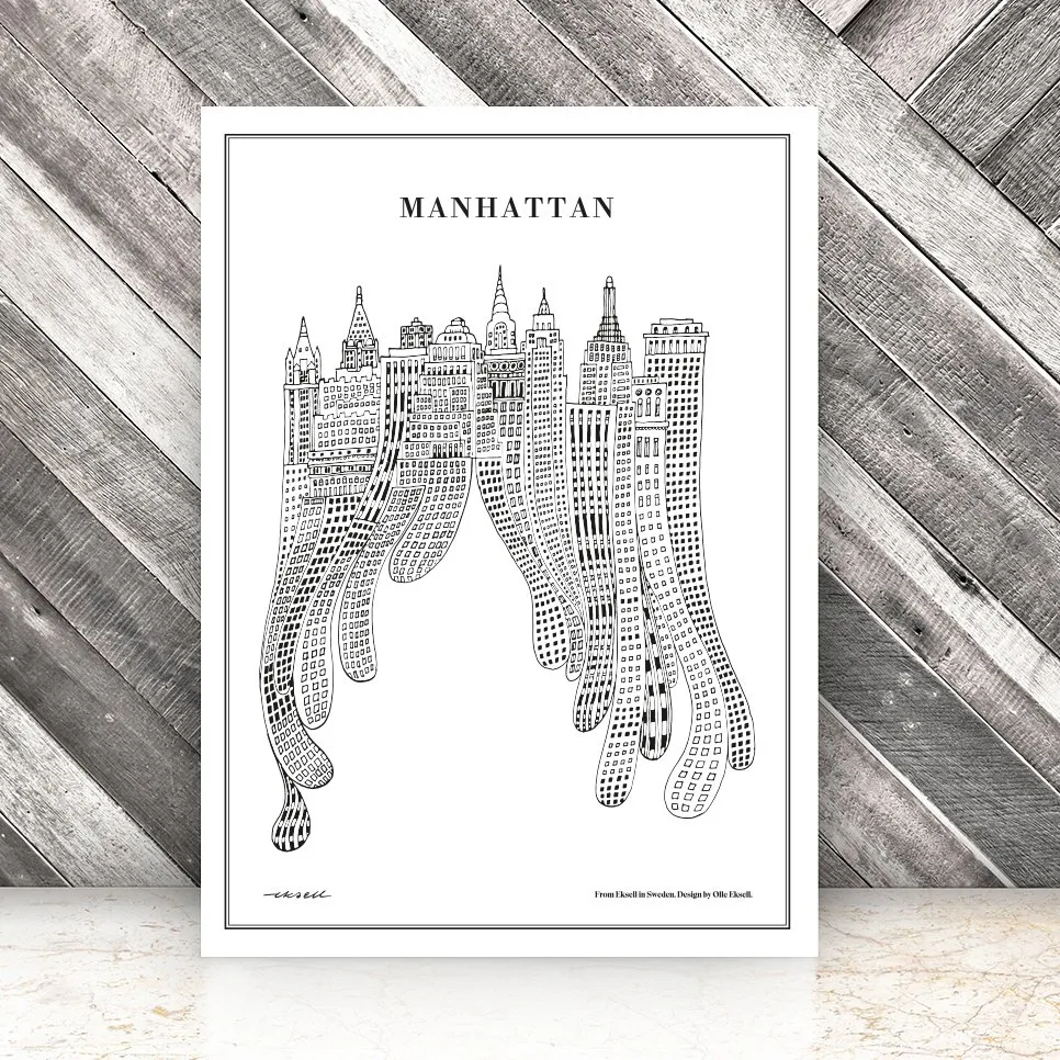 Manhattan plakat, 50 x 70 cm Olle Eksell