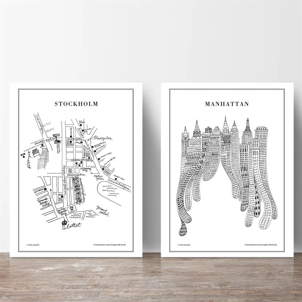 Manhattan plakat, 50 x 70 cm Olle Eksell
