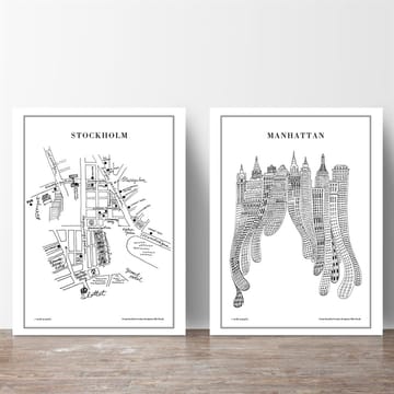 Manhattan plakat - 50 x 70 cm - Olle Eksell