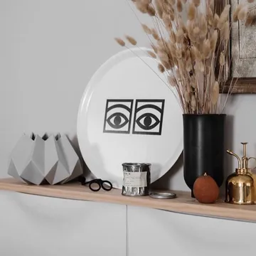 Ögon bakke Ø38 cm - Hvid - Olle Eksell