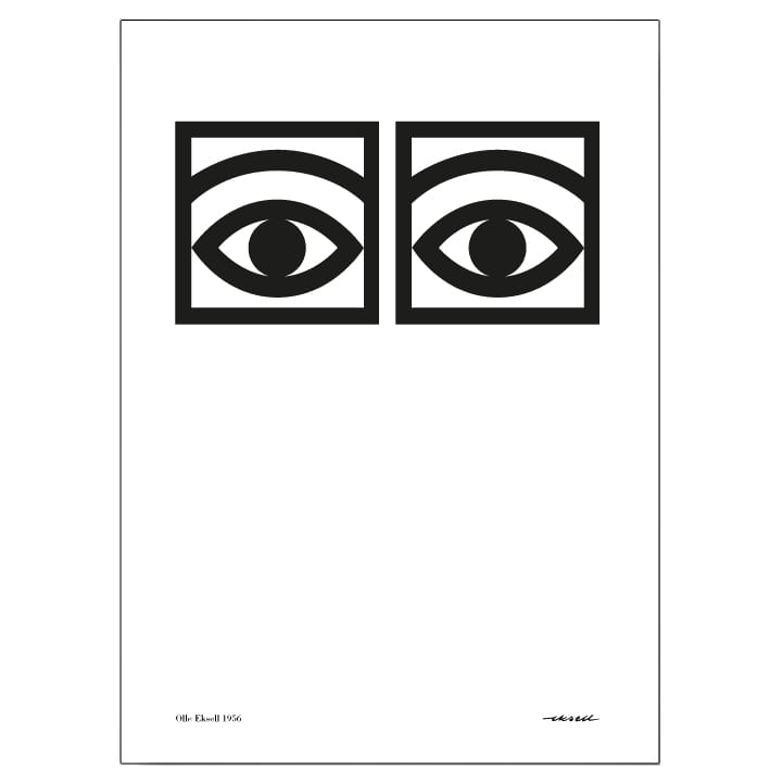Ögon ett öga plakat - 70 x 100 cm - Olle Eksell