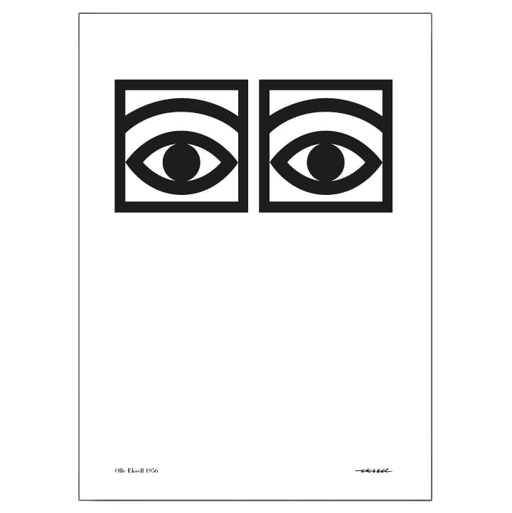 Ögon ett öga plakat, 70 x 100 cm Olle Eksell