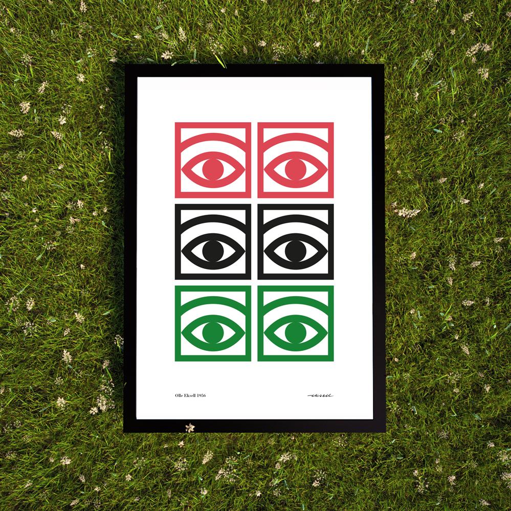 Ögon farveplakat, 50 x 70 cm Olle Eksell